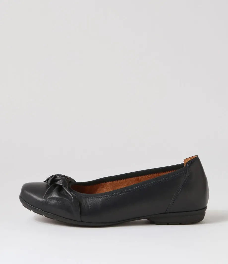 Barbel Night Leather Ballet Flats