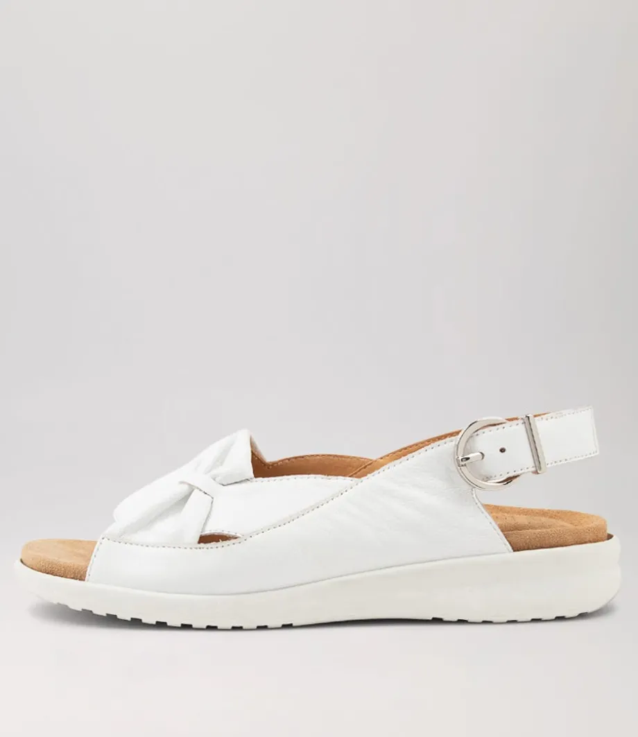 Bari Xw White Leather Sandals Ws