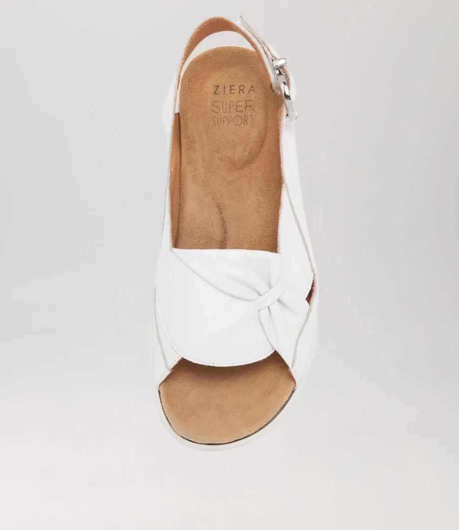 Bari Xw White Leather Sandals Ws