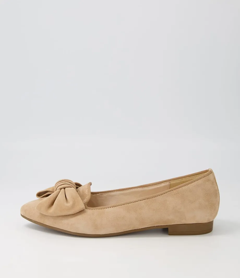 Cee Caramel Suede Flat Shoes