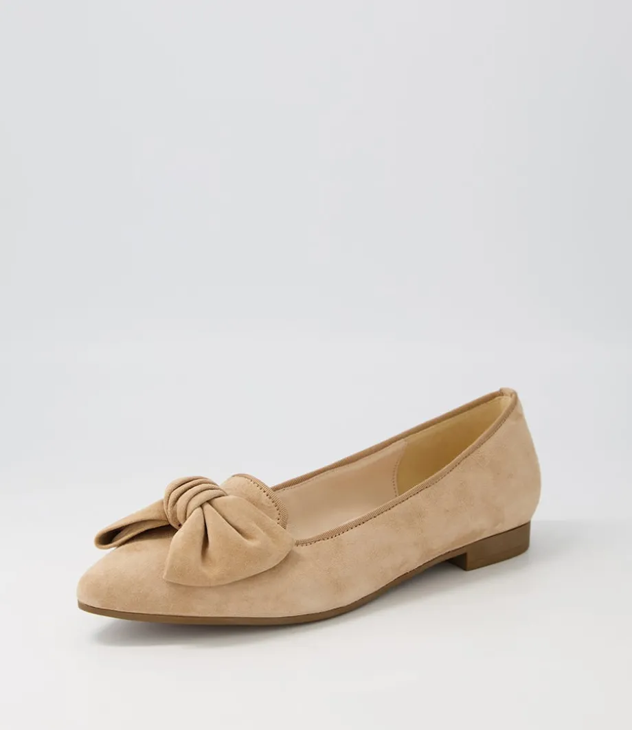 Cee Caramel Suede Flat Shoes