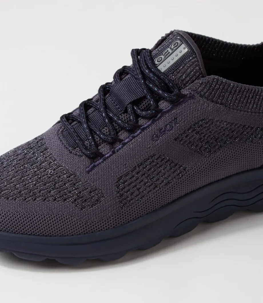 D Spherica A Dk Jeans Knit Sneakers