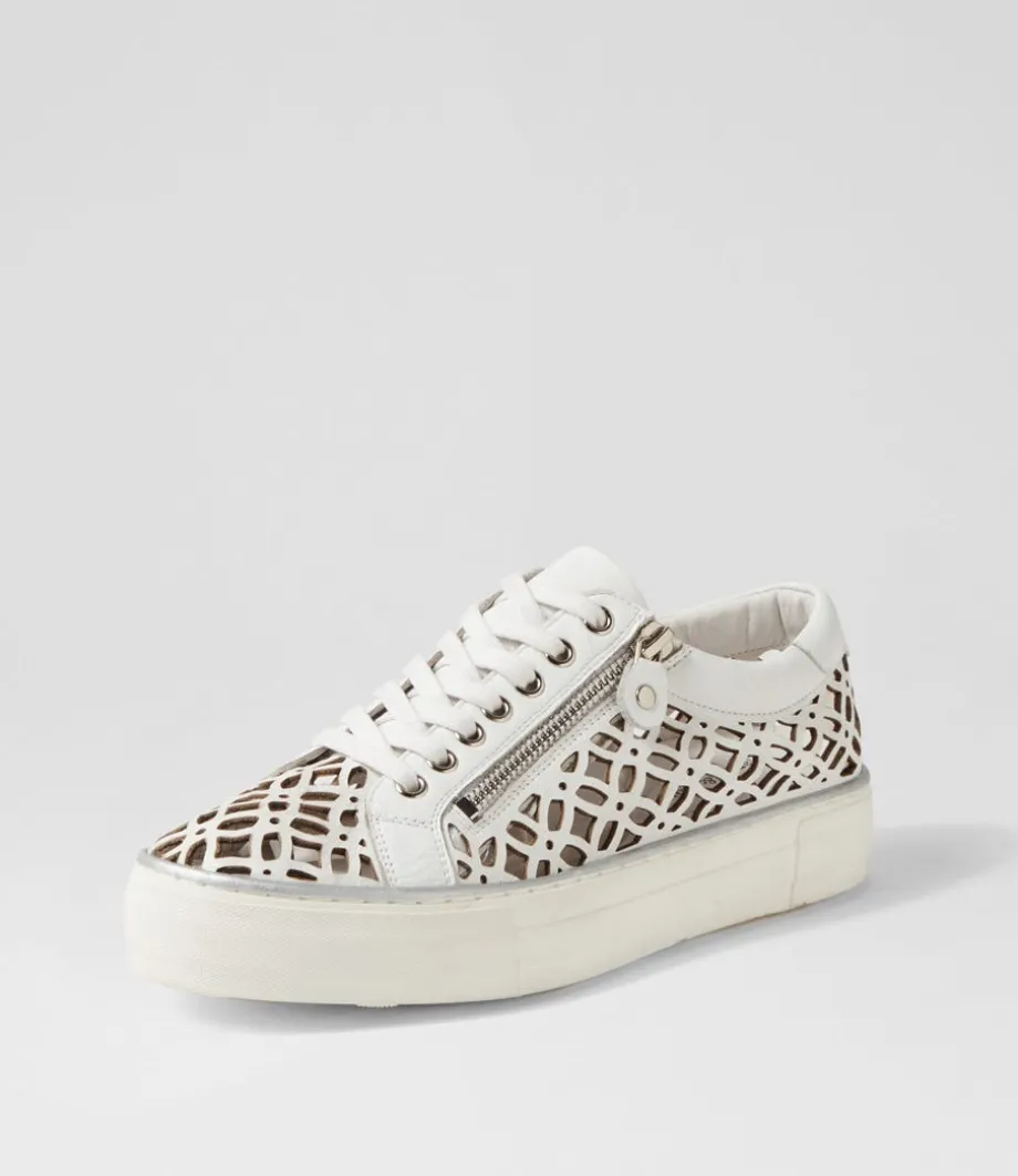 Flynng White Leather Sneakers