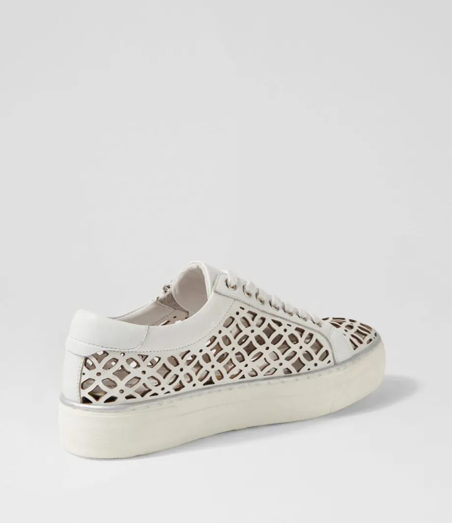 Flynng White Leather Sneakers