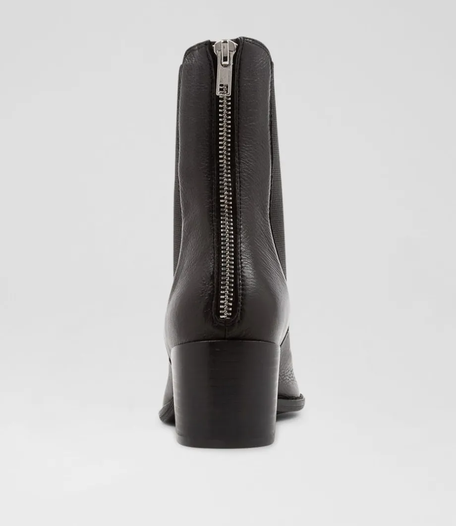 Mycah Black Leather Chelsea Boots Bh