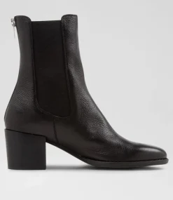 Mycah Black Leather Chelsea Boots Bh