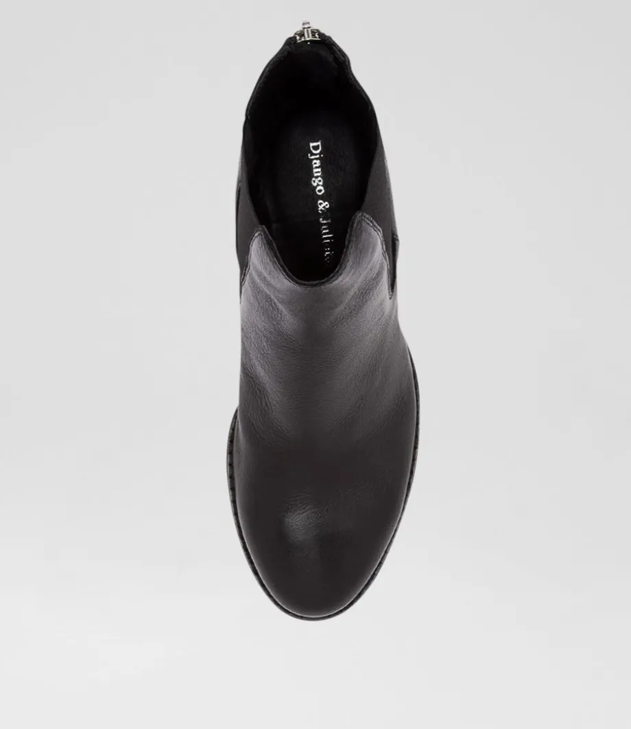 Mycah Black Leather Chelsea Boots Bh