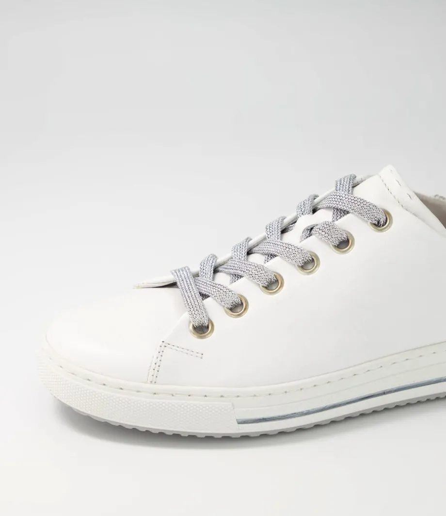 Nissy Weiss Silver Leather Sneakers