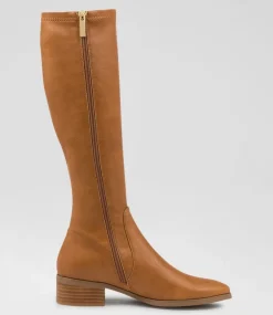 Timothie Tan Stretch Knee High Boots